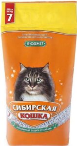 Сибирская Кошка наполнитель Впитывающий Бюджет 7л