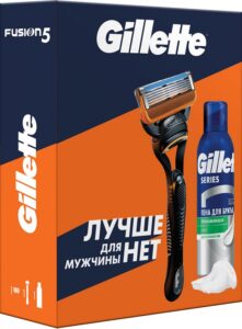Подарочный набор Gillette Series пена для бритья 200мл+Gillette Fusion 5 бритва