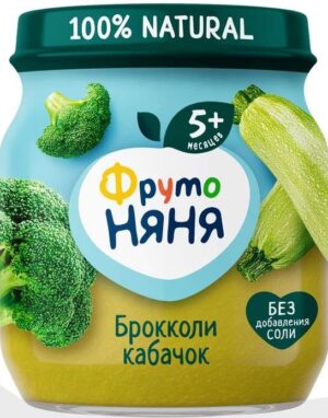 Фруто Няня пюре Брокколи Кабачок 5+ банка 110мл