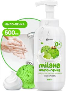 Grass мыло-пенка жидкое Milana Сливочно-фисташковое мороженое с дозатором 500мл