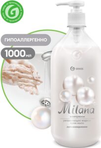 Grass крем-мыло жидкое Milana Жемчужное с дозатором 1000мл