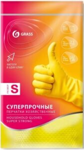 Grass перчатки хозяйственные Суперпрочные S 1шт