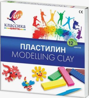 Луч Пластилин 12шт