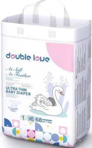 Double Love подгузники Детские NB №1 (5+кг) 68шт