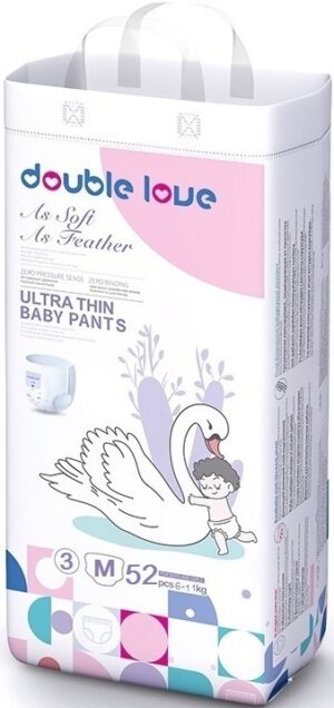 Double Love трусики Детские М №3 (6-11кг) 52шт