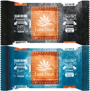 Luna Fresh салфетки влажные Jeans Quality 15шт
