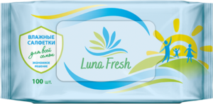 Luna Fresh салфетки влажные Эконом 100шт
