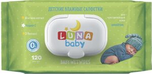 Luna Baby салфетки влажные Детские Sensitive 120шт