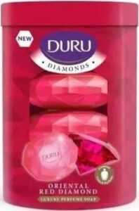 DURU мыло туалетное Diamonds роскошный Рубин банка 4х90гр