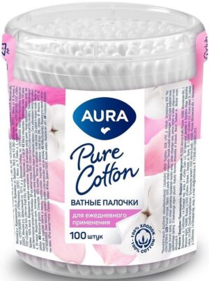 Aura ватные палочки банка 100шт