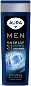 Aura Men гель для душа 3в1 Ультра чистота Морские минералы 380мл