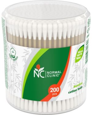 Normal Cliniс Ватные палочки Бамбук банка 200шт