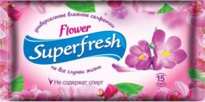 SuperFresh влажные салфетки Flower 15шт