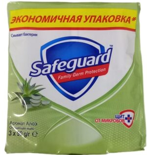 SAFEGUARD Мыло туалетное Алоэ 3х90гр