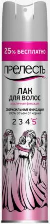 Прелесть Pro лак для волос Сверхсильная фиксация 5 100% объём от корней 200мл