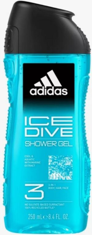 ADIDAS Men гель для душа 3в1 Ice Dive 250мл