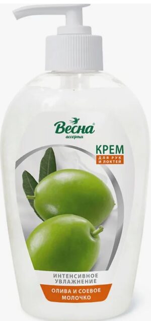 Весна крем для рук Интенсивное увлажнение Олива и Соевое молочко 270мл