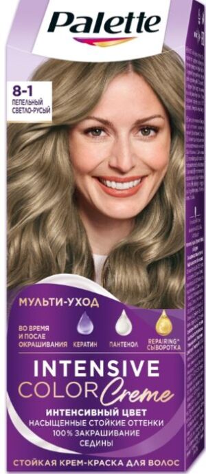 Palette Краска для волос 8-1 Пепельный светло-русый 50мл