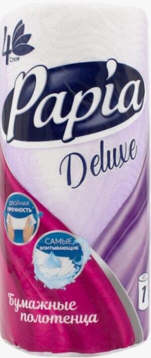 Papia Deluxe Полотенца бумажные 4 слоя,110 листов 1шт