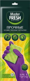 Master Fresh перчатки Хозяйственные Прочные Латексные S-M 1шт