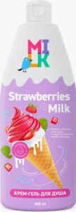 MILK Крем-гель для душа Молоко и Земляника 800мл.