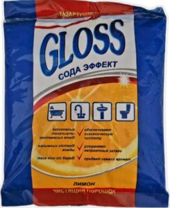Gloss сода эффект Чистящий порошок Лимон 350гр.пакет