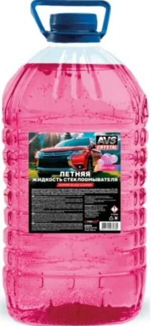 AVS Crystal Жидкость стеклоомывателя Летняя BubbleGum, 5л.