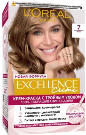 Loreal Paris Excellence Creme краска-уход с Тройным уходом №7 Русый 192мл