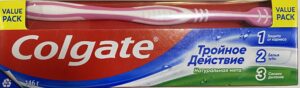Colgate зубная паста тройное действие 100мл +Зубная щетка “Эксперт чистоты”