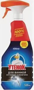 Туалетный Утёнок спрей для чистки Ванной Антиналет и ржавчина 520мл