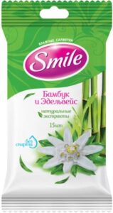 Smile Салфетки влажные Бамбук 15шт