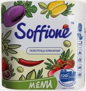 Soffione Бумажные полотенца 2 слоя 2 рулона 114 листов, 1 шт.