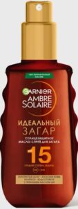 Garnier Масло спрей для загара 15 SPF, 150мл.