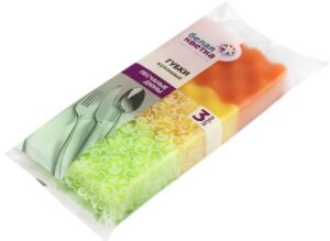 БЕЛАЯ КВЕТКА Губки кухонные Песчаные дюны 3шт