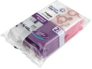 БЕЛАЯ КВЕТКА Губки кухонные Сиреневый рассвет 2шт