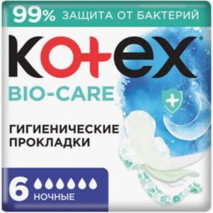Kotex Прокладки Bio-Care Night 6шт.