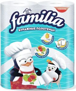 Familia полотенца бумажные 2х сл. 100л. 2шт