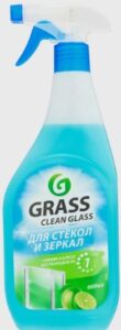 Grass спрей 2в1 для чистки стёкол и зеркал Clean Glass Голубая лагуна 600мл