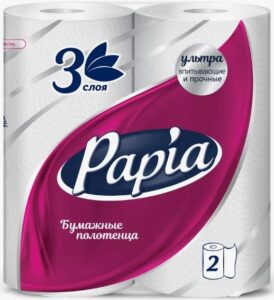 Papia полотенца бумажные 3х сл. 2шт