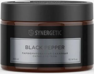 Synergetic скраб для тела сахарный Black Pepper 300мл