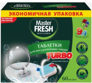 Master Fresh Таблетки для посудомоечной машины Turbo 9в1, 60шт