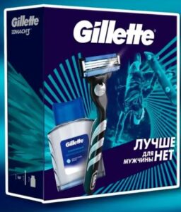 Подарочный набор Gillette Mach3 бритва+Gillette Лосьон после бритья Освежающий