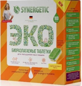 Synergetic Таблетки для посудомоечных машин 100шт