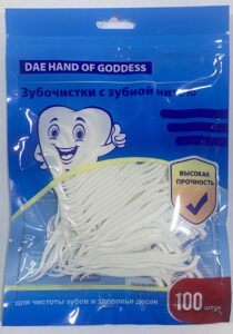 Dae hand of goddes Флоссеры (Зубочистки с зубной нитью), 100шт