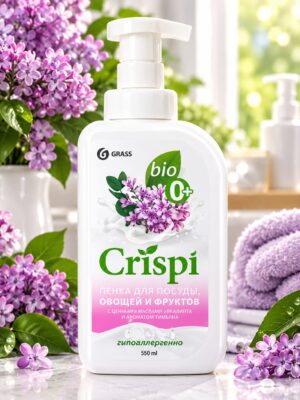 Grass Crispi Пенка для посуды, овощей и фруктов с ценными маслами эвкал. и ароматом тимьяна 550мл.