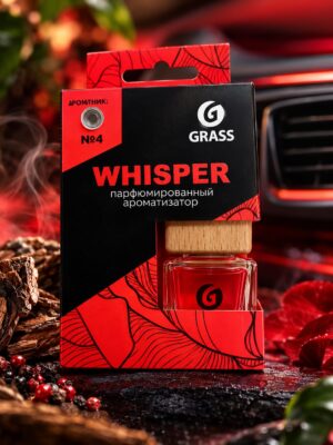 Grass ароматизатор жидкий Парфюмированный для Автомобиля Whisper №4 7мл
