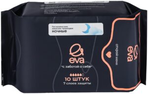 Eva Прокладки Ночные 5капель, 10шт