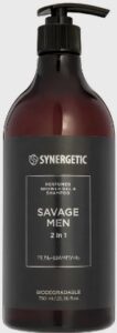 Synergetic гель-шампунь 2в1 Savage Men 750мл
