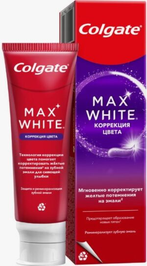 Colgate Зубная паста Max White Коррекция цвета,75мл.