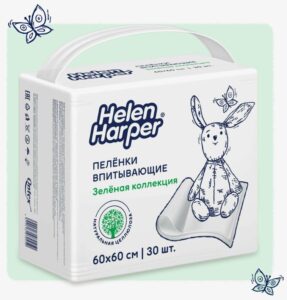 Helen Harper Пеленки одноразовые “Зеленая коллекция” 60*60см 1шт